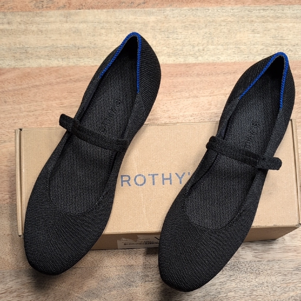 Rothy's Black The Square Mary Jane Size 8.5